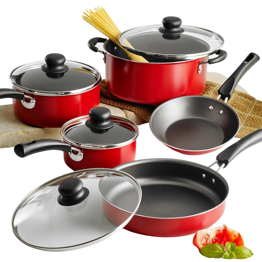 9 PIECE NONSTICK COOKWARE SET